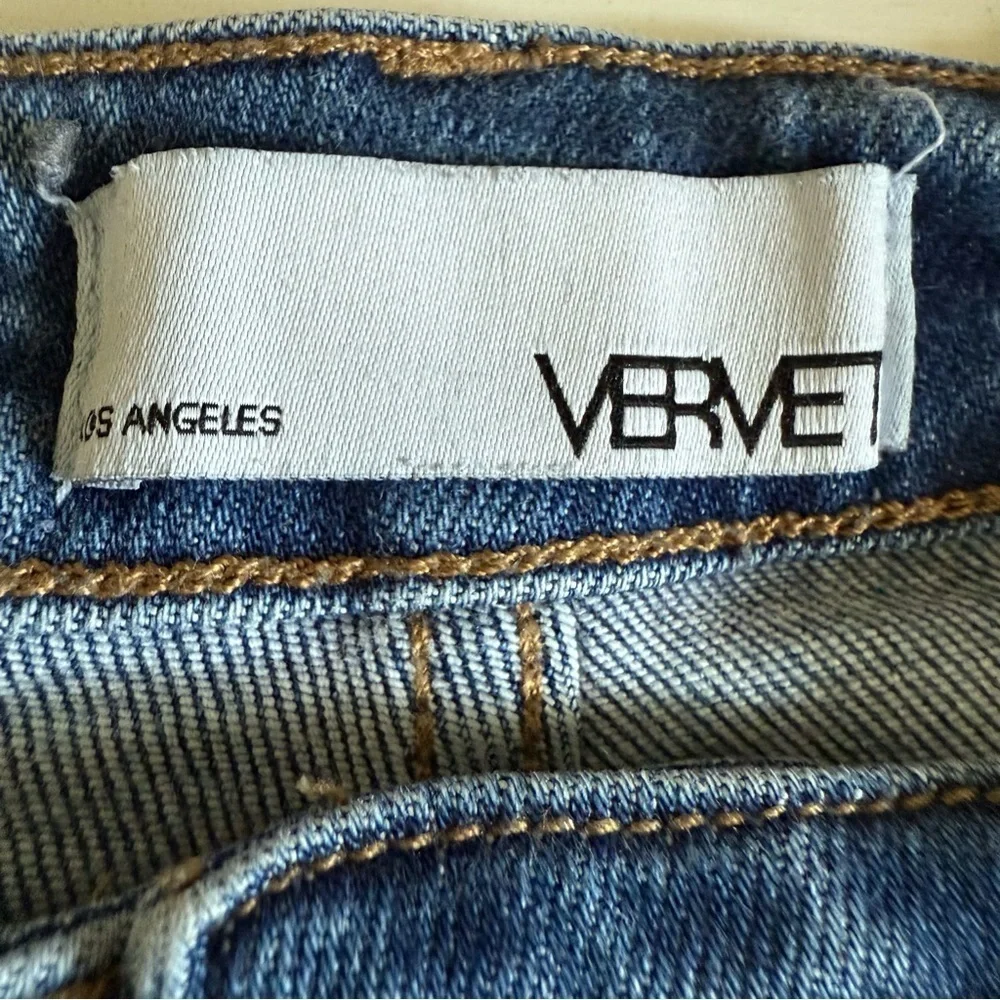 Vervet | High Rise Skinny Stretch Jeans with Distressed Hem | Sz 30